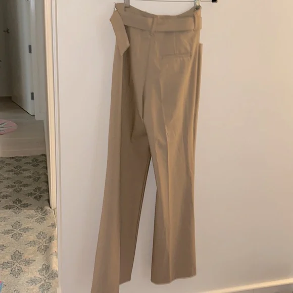 BNWT ZARA TAN BELTED PANTS/ S❤️ - Picture 5 of 8